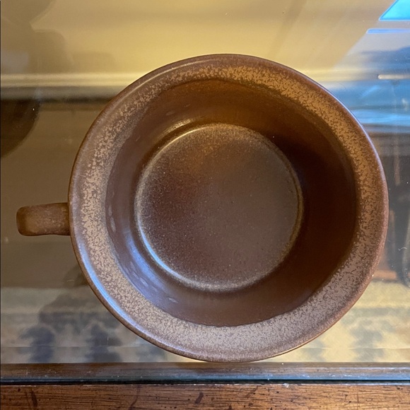 Bennington Vermont Potters Rustic Brown Stoneware Trigger Handle Mugs Set - Picture 4 of 9